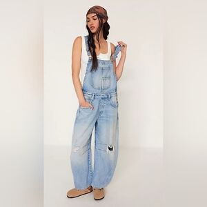 WE THE FREE GOOD LUCK BARREL OVERALLS GOING STEADY